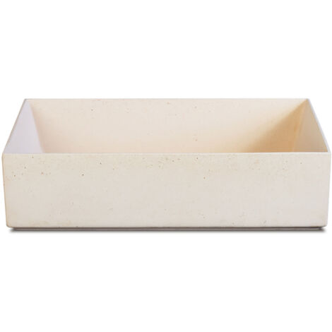 Lavello da Giardino Senza Rubinetto 53x29,5x14 cm in Calcestruzzo Delfi-G Rosa Antico
