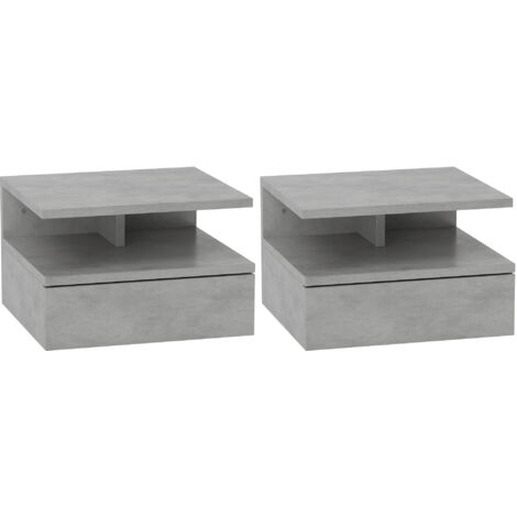 Yaheetech Set 2 Comodini da Letto con Cassetto e Scomparto Comodini