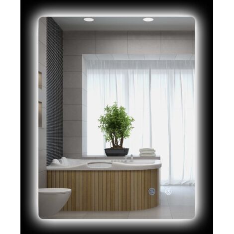 Specchio Bagno Led con Bluetooth Orologio 140x70 cm Retroilluminato + Frontale Luce, Antiappannamento, 3000K-6000K, Dimmerabile, Memoria
