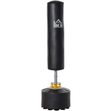 Sacco Boxe da Terra Autoportante con Base Riempibile Ø50x170 cm Nero