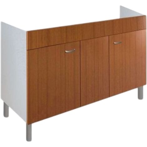 Mobile Sottolavello da Cucina 120x50x69 cm con 2 Ante in Nobilitato Teak (1/2)