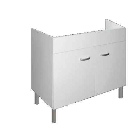 Mobile Sottolavello da Cucina 80x50x69 cm con 2 Ante in Nobilitato Bianco Opaco (1/2)