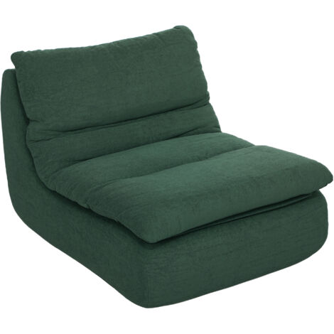 Poltrona da Salotto Design Moderno da Terra 82x103x75 cm in Tessuto Effetto Velluto e Schiuma Verde (1/5)