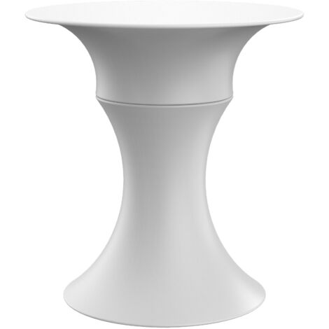 Tavolino da Giardino Componibile Ø37x47 cm in Resina Arkema Olimpo Bianco (1/5)