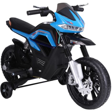 Moto Elettrica per Bambini 6V Azzurra