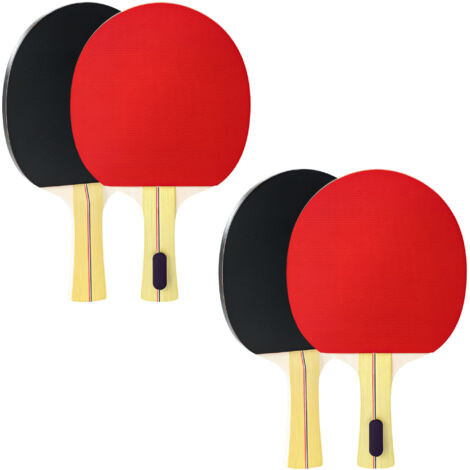 Set Completo Pong – 2 Racchette In Legno Con Gomma, 3 Palline E Borsa, Per Principianti E Dilettanti - 2