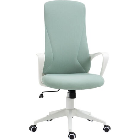Sedia da Ufficio Ergonomica e Imbottita 62x56x110-119,5 cm Funzione Dondolo in Poliestere Verde (1/5)
