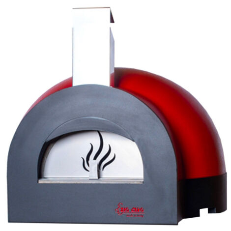 Forno a Legna da Esterno Cottura Diretta in Refrattario Zio Ciro Subito Cotto 80 Rosso