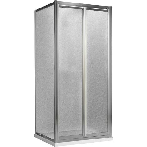 Box Doccia Angolare 2 Ante Battenti in Cristallo Opaco 4-6mm H198 Fosterberg Maribo Duo 70x100 cm (1/4)