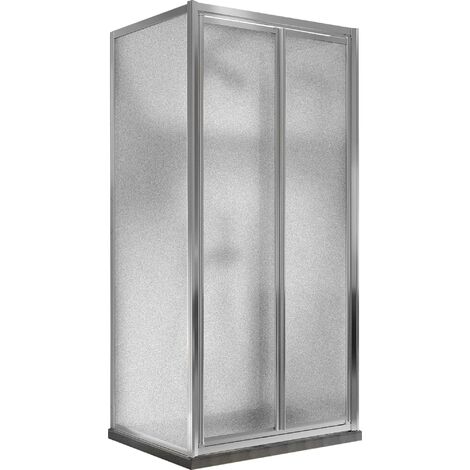 Box Doccia 3 lati 2 Ante Battenti in Cristallo Opaco 4-6mm H198 Fosterberg Maribo Trio 70x100 cm (1/3)
