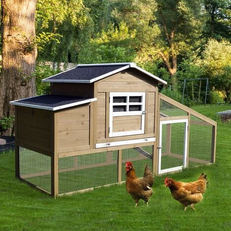 EASYCOMFORT Pollaio da giardino per Galline con Corsa Vassoio di