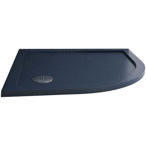 Piatto Doccia Semicircolare in Acrilico Fosterberg Floret 4 Antracite 80x80 cm