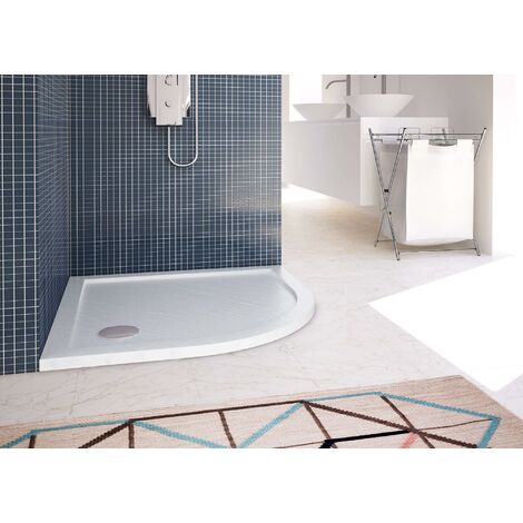 Piatto Doccia Semicircolare in Acrilico Fosterberg Floret 4 Bianco 80x80 cm