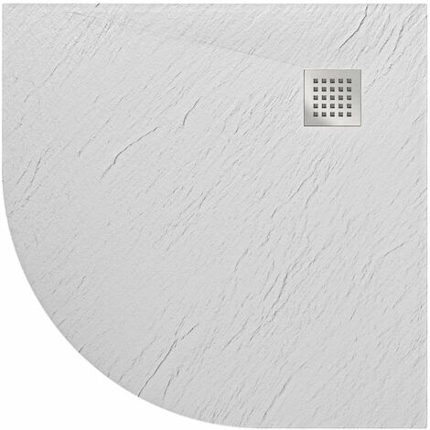 Piatto Doccia Semicircolare 90x90 cm in Acrilico Fosterberg Azalea 4 Bianco