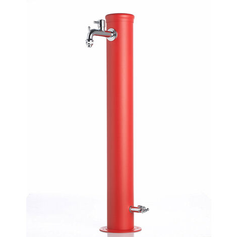 Fontana da Giardino con Doppio Rubinetto Belfer 42/ARR Rosso