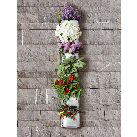 Giardino Verticale 6 Vasi 15x17x12 cm Intercambiabili Rama Vertical Garden