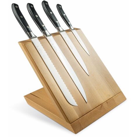 Ceppo Per Coltelli Magnetico Obliquo - Set 4 Coltelli Sanelli ErgoForge Nero - Foto 8