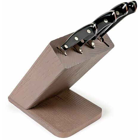 Ceppo Per Coltelli Magnetico Obliquo - Set 4 Coltelli Sanelli ErgoForge Nero - Foto 5