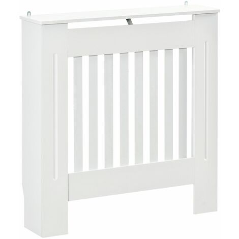 Copritermosifone in Legno MDF Bianco 78x19x81 cm