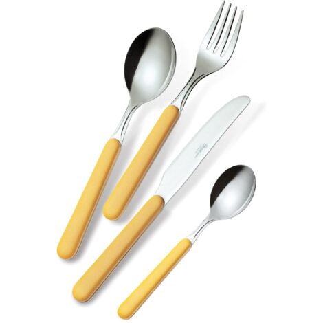 Servizio Set di Posate 24 Pezzi in Acciaio Eme Bonita Giallo 56
