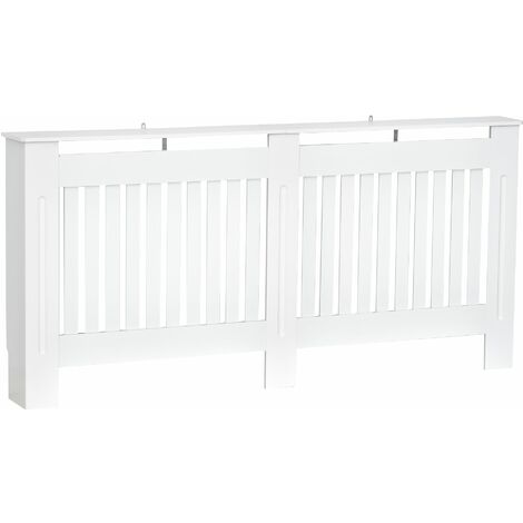 Copritermosifone in Legno MDF Bianco 172x19x81 cm (1/5)