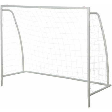 KESSER Porta Da Calcio 240x85x160 Cm Con Rete Resistente E Telaio In Acciaio - Inclusa Pompa E Pioli - All Weather - 3