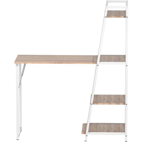 TEMI Scrivania Pieghevole Per Computer 90x40 Cm - Marrone - Pronta All'Uso, Perfetta Per Piccoli Spazi