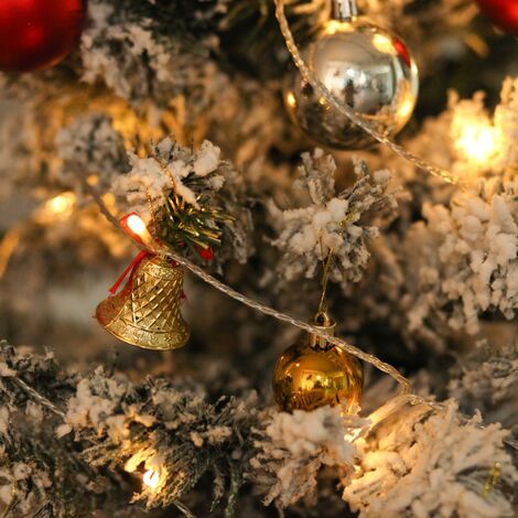 Albero Di Natale Artificiale Innevato 210 Cm 63 Rami Cipresso Verde