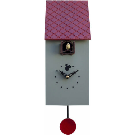 Orologio a Cucù da Parete 13x30x12 cm Pirondini Italia Portofino Grigio Cemento (1/2)