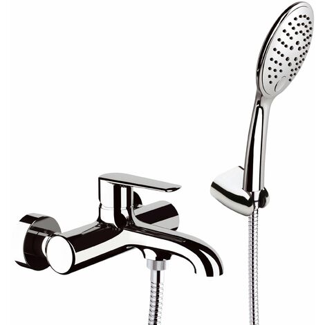 Miscelatore Vasca Da Parete Riga In Ottone Cromato – Monocomando, Design Moderno E Compatto