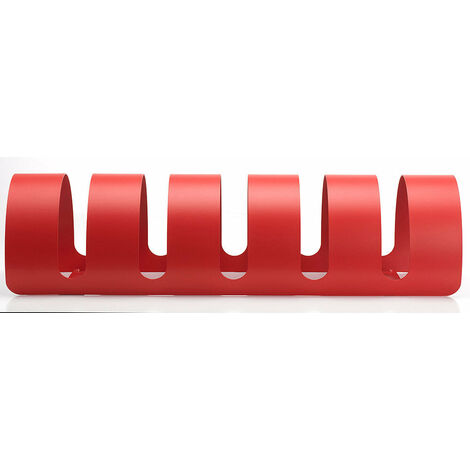 Rastelliera Portabici 5 Posti in Ferro 90x30x23 cm Belfer Bike Rack 42/PB Rosso