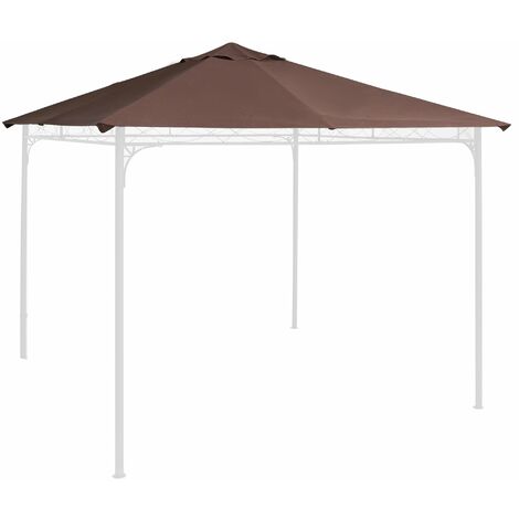 Tetto di Ricambio Gazebo 3x3m in Poliestere Marrone