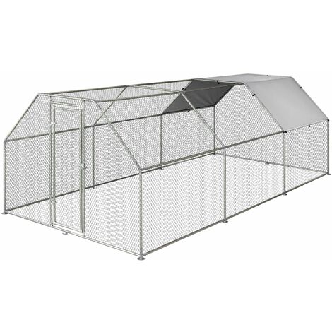 Pollaio Gabbia per Galline da Esterno 280x570x195 cm in Metallo