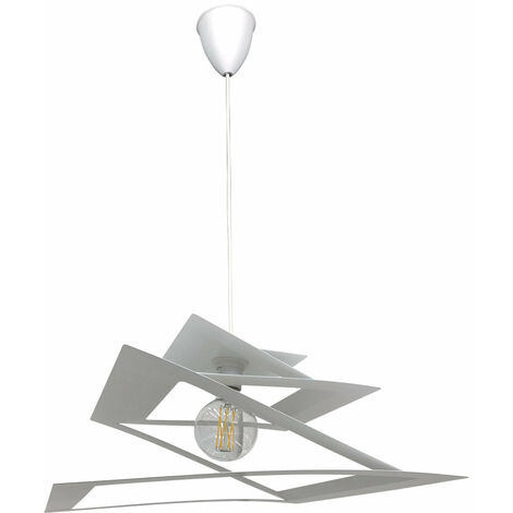 Sospensione 1xE27 Montatura Quadro Bianco E-Energy Fabiola (1/2)