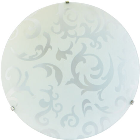 Lampada plafoniera da soffitto E27 2 luci 40 cm – Vetro e metallo – Compatibile con lampade LED – Classe I IP20 – E-Energy (1/3)