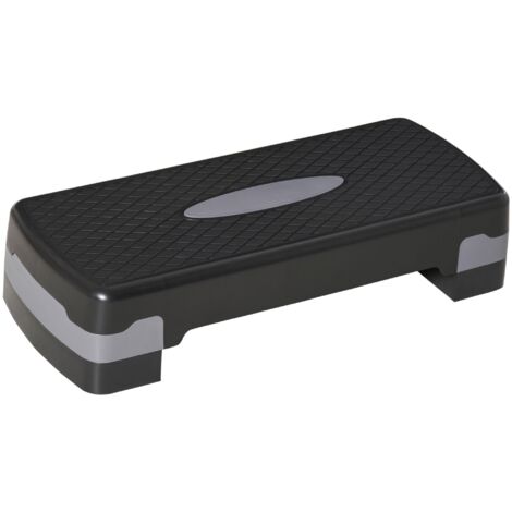 Step Fitness per Allenamento a Casa 68x29x10-15 cm in Polipropilene Nero (1/5)