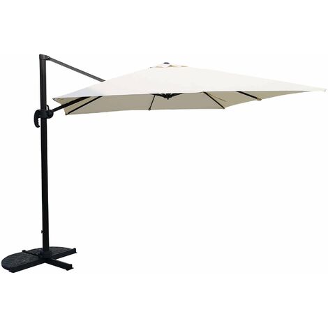 VERDELOOK Ombrellone in Alluminio e Poliestere, 3x3 m, Verde Scuro