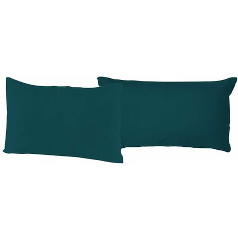 Fazzini TRECENTO – Coppia Federe 52x82 Cm In Raso Di Cotone – Verde – 4 Volani