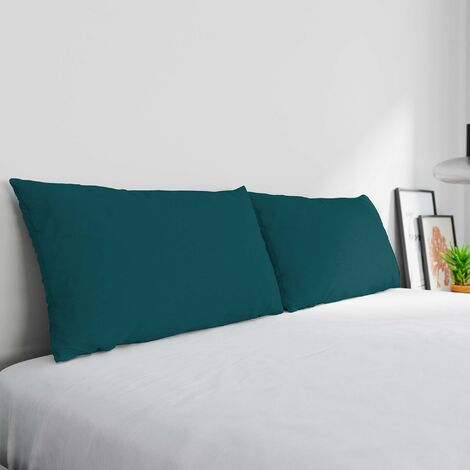 Fazzini TRECENTO Federe In Raso Cotone: Coppia 52x82 Cm, Colore Verde, Con Volant - 3