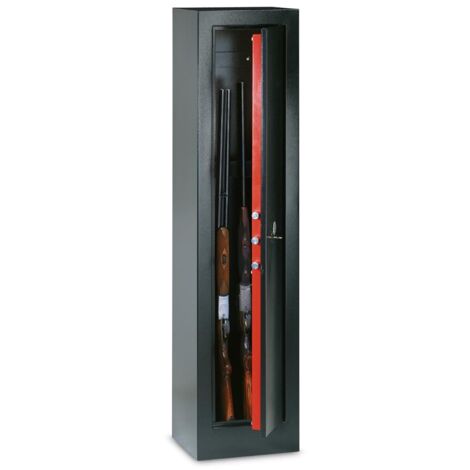 Fuciliera Portafucilia Chiave per 5 Armi con Ripiano Technomax - 1400X340X280Mm