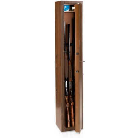 Fuciliera Portafucili A Chiave Serie 4 Armi Con Tesoretto Technomax 1400x250x250mm