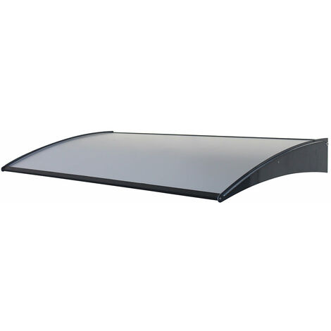 Pensilina Tettoia in Alluminio con Copertura in Alluminio Composito 140x75 cm