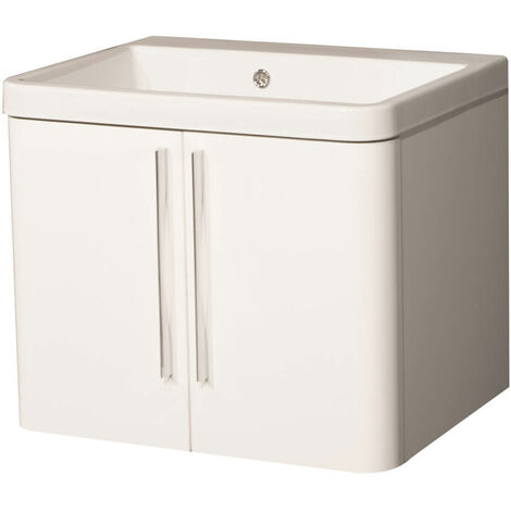 Mobile Lavatoio Sospeso 65,5x50,5x56 cm 2 Ante Montegrappa Novella Dipiù Bianco
