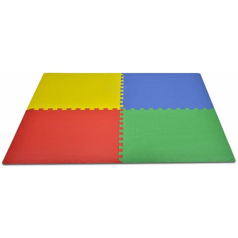 Tappeto Puzzle in EVA 4 Pz 60x61 cm Multicolore
