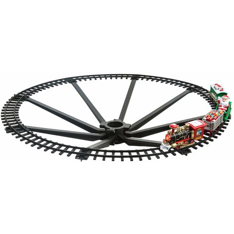 Trenino Natalizio Ø 89 cm per Albero di Natale con Luci