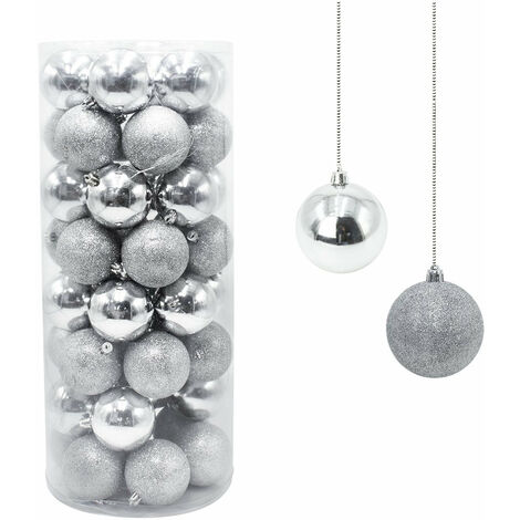 Gwhole 60 Pezzi Palline di Natale di Plastica Oro e Rosso, Decorazioni