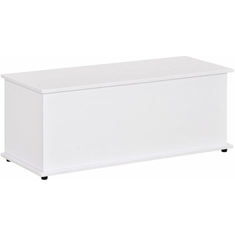 Cassapanca Baule Rettangolare 100x40x40 cm in Legno truciolare Bianco