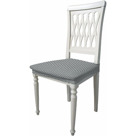 Set 2 Coprisedie Elasticizzati in Poliestere Fashion Grigio Chiaro (1/2)
