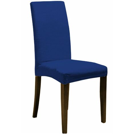 Set 2 Coprisedie con Schienale Elasticizzati in Poliestere Blu Elettrico (1/2)