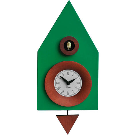 Orologio a Cucù da Parete 20X36X13Cm Pirondini Italia Dark Verde Traffico (1/2)